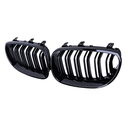 Rejilla parachoques delantero para BMW Serie 5 M5 E60 E61, negro brillante, 1 par
