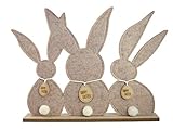 filzstecker osterhase Maße: ca. 6x43x36 cm Große Hasengruppe aus Filz Hase beige 43 cm Hase Ostern Osterdeko Aufsteller