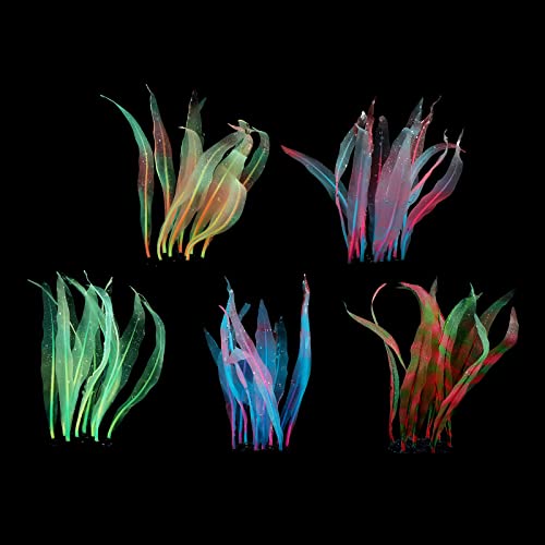 Aquarium Artificial Kelp Soft Silicone Plant Move With Water Flows 7 Inch High Realistic Seaweed Fish Tanks Decorations Silicone Seaweed Aquarium Plant Kelp Aquarium Plant Decor Realistic Fish Tanks