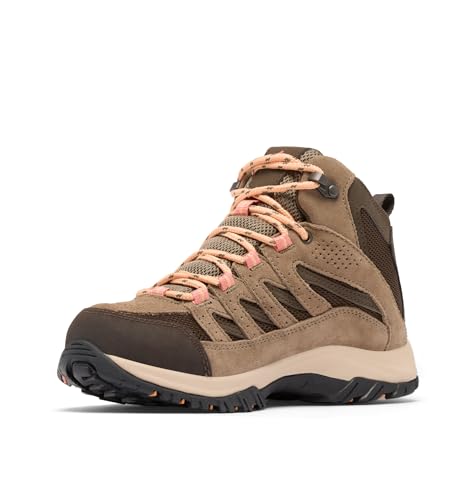 Columbia Womens Crestwood Mid Waterproof, Cordovan/Mud, 7.5