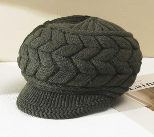 Hindawi Winter Hats For Women Outdoor Warm Winter Hat Knit Snow Ski Crochet Skull Newsboy Caps thumb #1