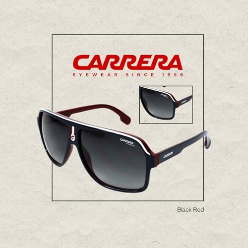 Carrera CA1001/S 08RU/9O 62M Blue Red/Dark Gray Gradient Plastic Aviator Sunglasses For Men For Women + BUNDLE with Designer iWear Eyewear Kit2