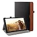 Price comparison product image ZoneFoker Samsung Galaxy Tab A 10.1 inch 2019 Tablet Leather Case, Multi-Angle Viewing Folio Stand Cover with Pencil Holder For Galaxy Tab A 10.1 SM-T510/SM-T515 (#1 Black/Brown)