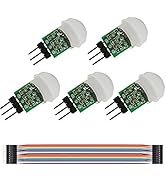 Youmile 5PACK IR Human Sensor AM312 Mini Detector Module HC-SR312 Pyroelectric Infrared PIR Motio...