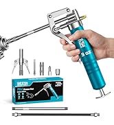 Seesii Mini Grease Gun 3 oz, 4000 PSI Portable Small Grease Gun Kit with Upgraded Air Bleed Valve...
