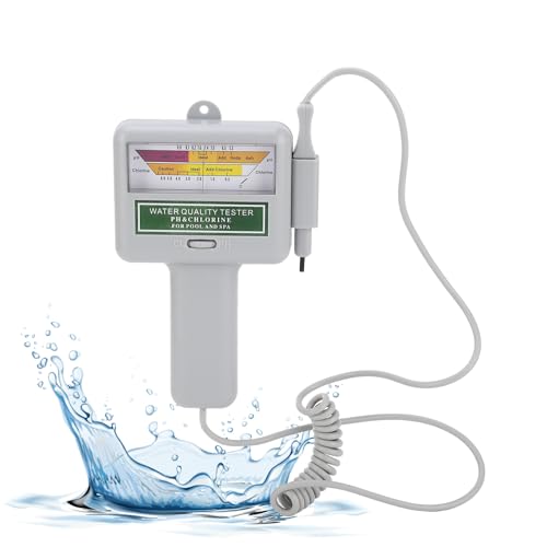 Medidor de pH y Cloro Digital para Piscinas: Controla la Salud de tu Agua con Precisión Calidad del Agua Medidor, Probador de PH Cloro Kit de PH Tester Digital Portátil Piscina SPA Probador de Agua Análisis de Calidad de Agua Medidor Electrónico de Prueba de Agua