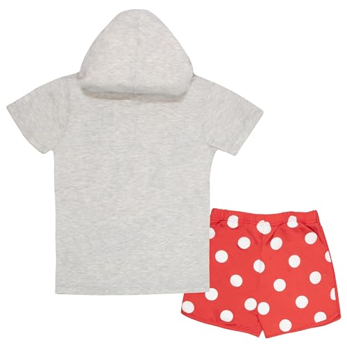 Image of Disney Characters Girls 2-Piece Kids Clothing Set - Hoodie T-Shirt & Shorts 2-Pack Bundle Set for Girls