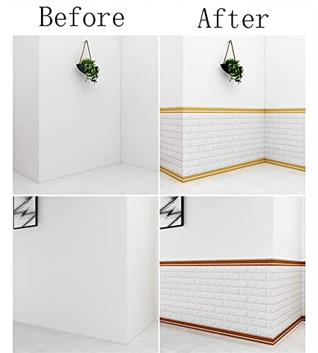 Borde techo beige autoadhesivo para transformar el estilo visual de tu sala de estar 4