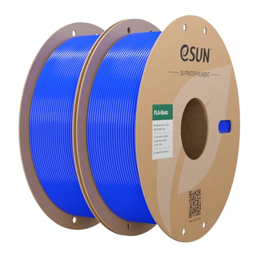 Image of eSUN PLA Basic Filament 1.75mm, 3D Printer Filament High Speed PLA for Fast Printing, 1KG Spool, 2 Spools 3D Printer Filament, Blue