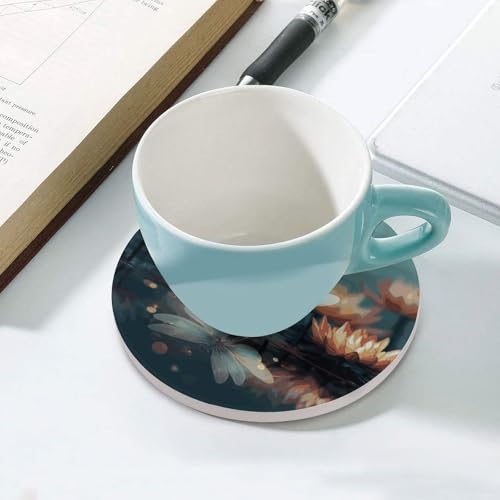 Dessous de verre absorbant céramique évitant les taches d'eau sur table