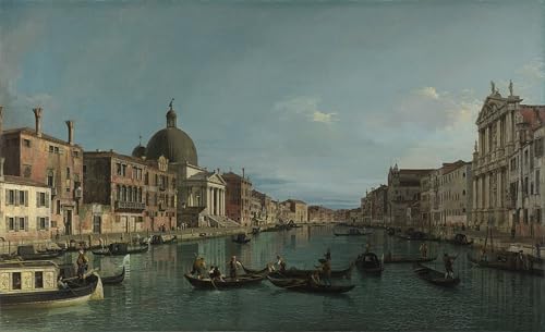 Poster Impression Toile Venise Grand Canal et S. Simeone Piccolo 60x90cm