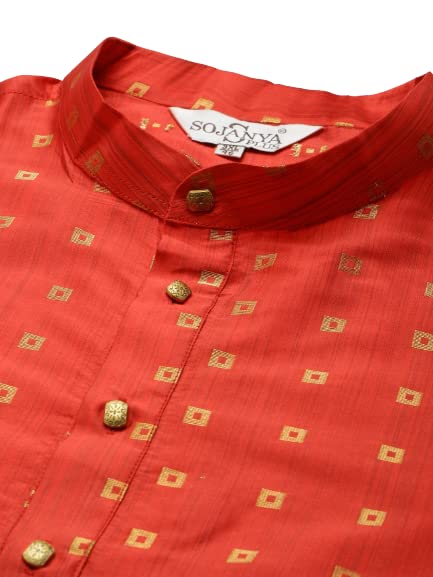 Image of SOJANYA (Since 1958, Men's Silk Blend Grey Kurta Pyjama & Silk Blend Jacket Combo