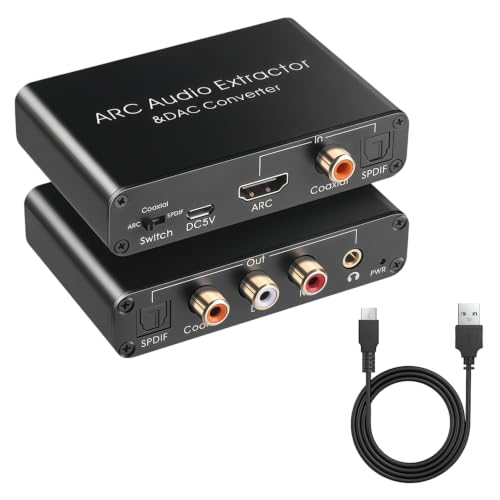 Image of ZORBES HDMI ARC Audio Extractor 192KHz DAC Converter with RCA