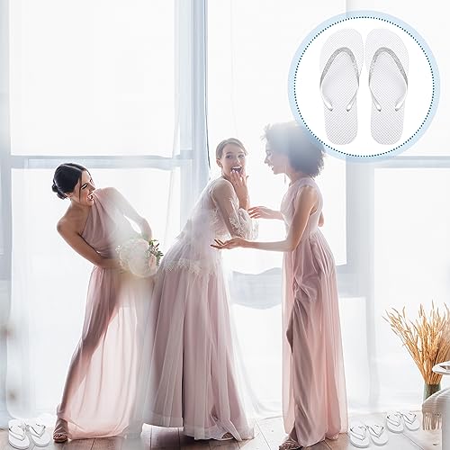 Ramede 24 Pairs Flip Flops Bulk Soft Wedding Sandals Hotel Spa Wedding Slippers for Guest Pool Shower Party Reception4