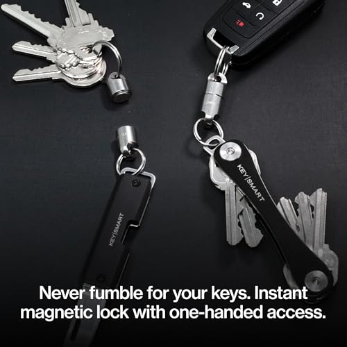 Image of KeySmart MagConnect Magnetic Key Holder for Purse, Key Chains for Car Keys - Detachable Key Ring Quick Release Keychain