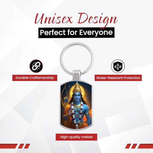 Image of Stylish Metal Keychains with Permanent Glossy Print - Inspirational Quotes & Spiritual Designs - Perfect Key chains for loved ones, Personal Use, Gifts & Return Gifts