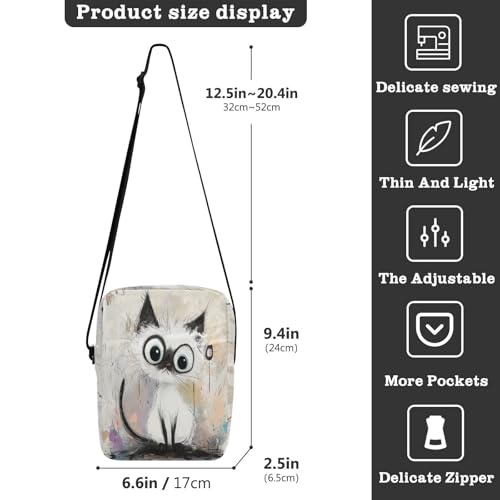 Cartoon Cute Cat small messenger bag for women cross body bag Womens Fashion Purses Adjustable Strap for Casual Outdoor Daily3
