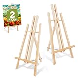 Conda 2 Pack 17 Inch Wooden Tabletop Easel Stand, A-Frame Art Painting Easel for Painting, Display & Art Creation, Canvas Holder for Artists, Students & Hobbyists