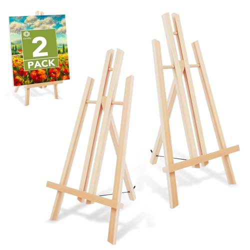 Conda 2 Pack 17 Inch Wooden Tabletop Easel Stand, A-Frame Art Painting Easel for Painting, Display & Art Creation, Canvas Holder for Artists, Students & Hobbyists