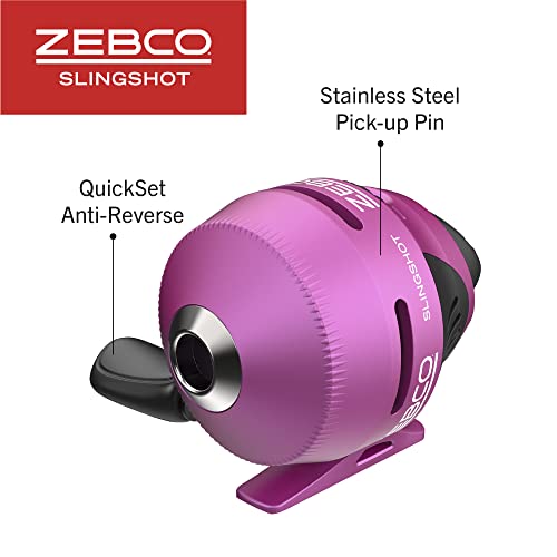 Image of Zebco Slingshot Spincast Reel and Fishing Rod Combo, 2-Piece Fishing Pole, Right-Hand Retrieve, Pre-Spooled with 10-Pound Zebco Line