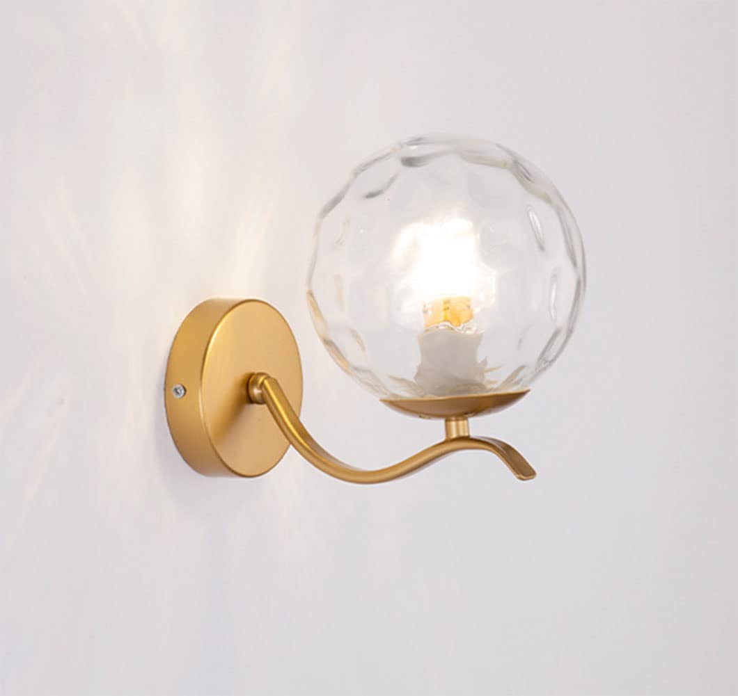 HUAYUSEDF Modern Wall Lamp Simple Nordic Sconce Lighting Fixtures Hallway Lights Bedroom Light Living Room lamp for Aisle Staircase Dresser Bathroom (Black 2)(Gold 2)