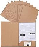 10pcs Chemises à Projet en Papier Kraft Portefeuille Document A4 à Fente avec Rabat Sous...