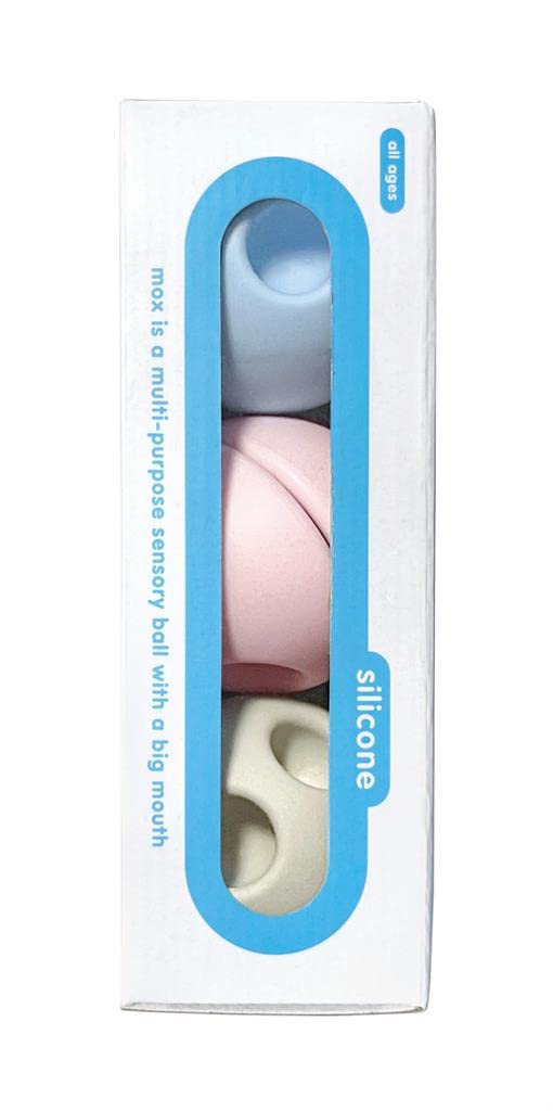 MOLUKToy Ball, Set of 3, Silicone, Pastel, 0+ Months