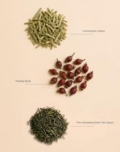 Image of Himalayan Firefly Pure Rosehip And Lemongrass Flower Tea | Caffeine Free Herbal Loose Leaf Floral Blend | Whole Flower Infusion For Daily Beverage Preparation | Aromatic Botanical Drink | 50g