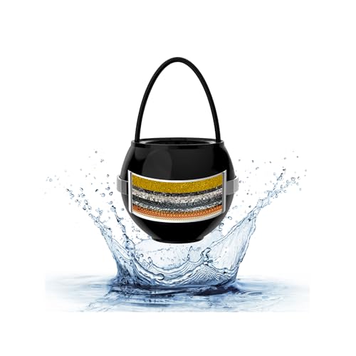 SHLLKTTRY Bath Water Filter for Tub Faucet with Overflow,Filtration,Remove Contaminants,Chlorine,Fluoride,Hard Water Softener,Enhances Health of Skin,Hair,Nails,Relieve Eczema,3,000 Gallons,Black
