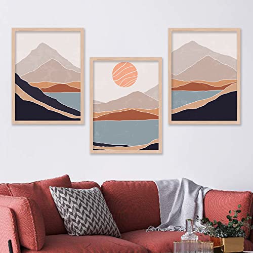 Image of kotart Modern Wall Art Framed Painting for Wall Decoration - Wall Paintings for Living Room, Bedroom - Big Size Wall Painting for Wall Decor (Multi, Framed) Set of 3 (Art 2, 10x13 inch)