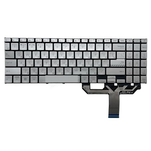 RU ���V�A��L�[�{�[�h �o�b�N���C�g Asus Vivobook X1502 X1603 X1502VA 16X X1603ZA B1502 F1502 M1603 �p �V���o�[ Keycaaps Teclado