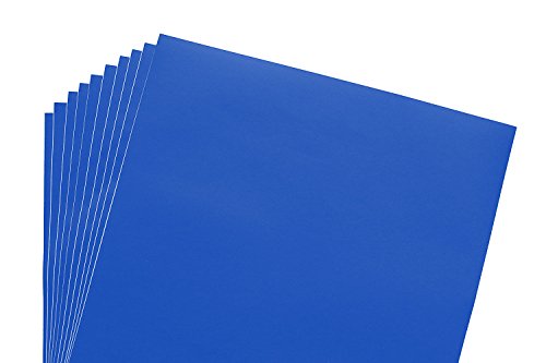 Scraft Artise 12x12 Permanent Vinyl, 10 Pack Royal Blue Outdoor Adhesive Backed Craft Sheets in Matte Finish Compatible with Silhouette and Cricut to Make Monograms Stickers Decals and Signs