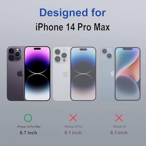 Image of AIBEX Clear Mag-Saf Case for iPhone 14 Pro Max | Strong Magnetic Lock, Anti-Yellowing Transparent Back Cover | Military-Grade Drop Protection | Slim Lightweight Cover with Camera Guard - Grey