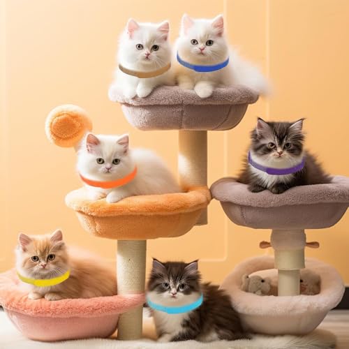 12 Stück, Welpen Id Halsbänder, Kitten Halsbänder, Welpenhalsbänder Für Züchter, Welpenhalsband, Welpen Halsband, Einstellbar, Weich, Mehrfarbig, Für Neugeborener Welpen Kitten Haustie