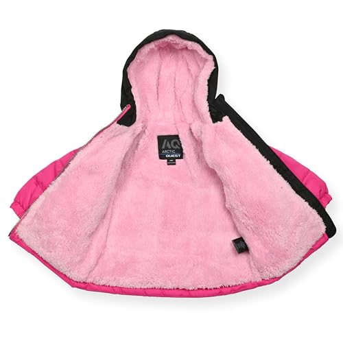 Arctic Quest Little Girls Bib Snow Pants and Ski Jacket Water-Resistant Snowsuit For Kids Winter Jacket For Girls4