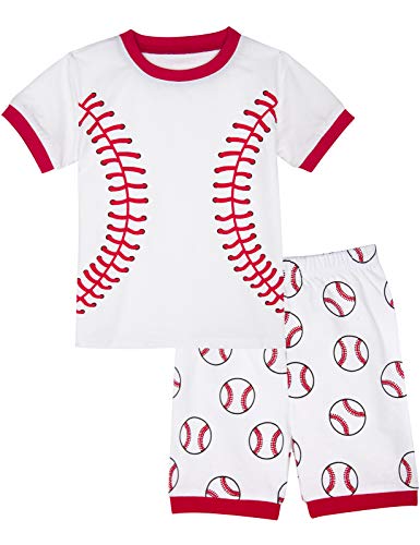 A&J DESIGN Pure Cotton Sport Pjs for 2-14 Years Kids 2-Piece Pajamas Set
