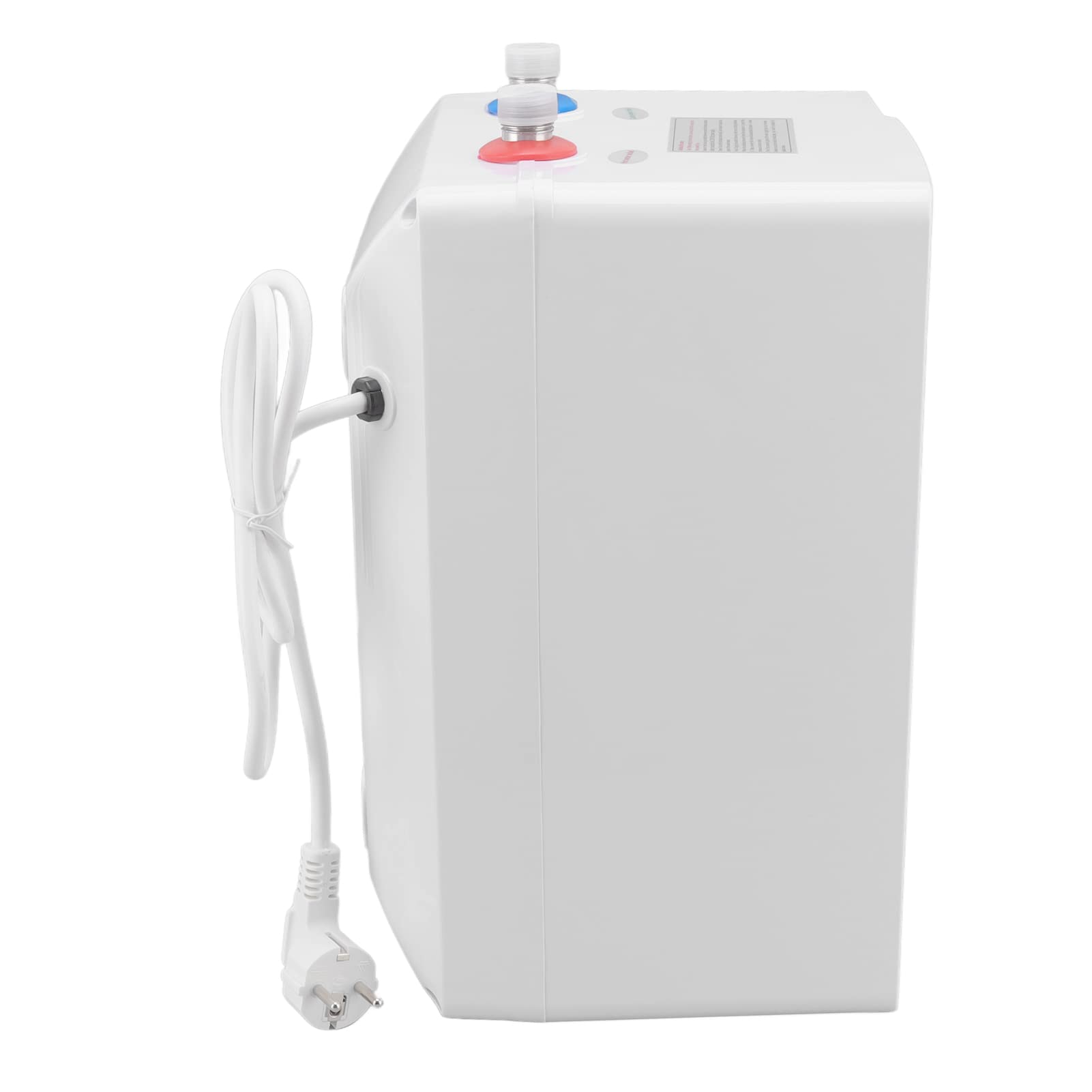 Fdit Scaldabagno Elettrico Mini, Boiler Compatto 8 L con Uscita Acqua | Scocca in ABS, Serbatoio in Acciaio Inox Alimentare, 1500W, IPX4, 30-65°C