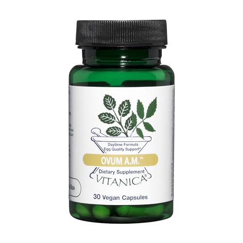 Vitanica Ovum A.M. - Egg Quality Support with Vitamin D3, Alpha Lipoic Acid & CoQ10 - Works Best with Ovum P.M. - Herbal Dietary Supplements - Pro Logo - 30 Vegan Caps