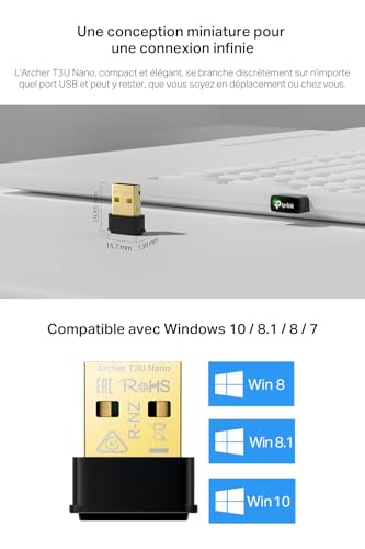 Carte De Réseau Usb Archer T3u Nano Tp link - vue 10