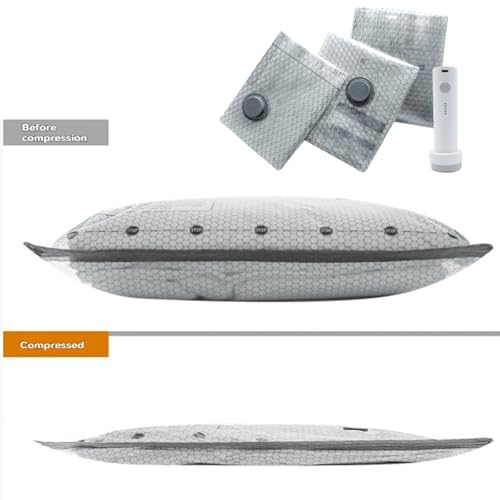 X7 Cordless Travel Vacuum Bag Set, Travel Vacuum Bags for Luggage, Vacuums Storage Seal Bag for Clothing, Vacuums Bags for Travels with Rechargeable Air Pump, For Space Saver (9Pcs/3S + 3M + 3L)3