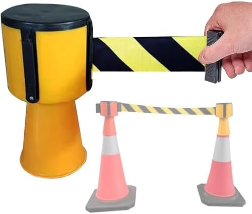 Traffic Management Ribbon Retractable Belt Barrier - Traffic Control Emergency Warning Ribbon ...