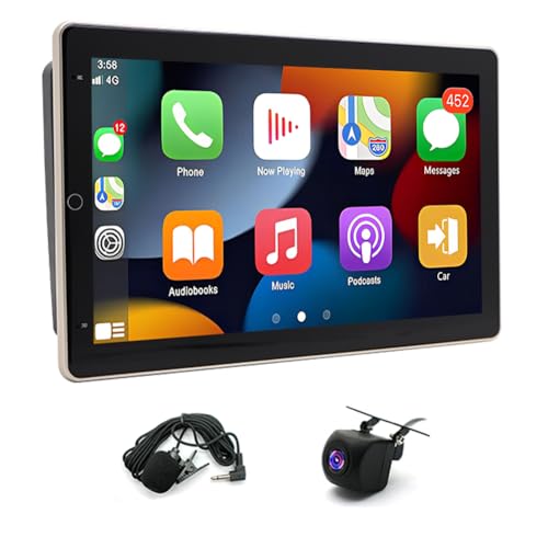 Zcargel Android 13 Car Stereo Radio Fit for Dodge Challenger 2008-2014 for Jeep for Chrysler 10Inch Car Play Screen Audio Radio Receiver W/Voice Control/Bluetooth/FM/Super Link/GPS/Camera+Microphone