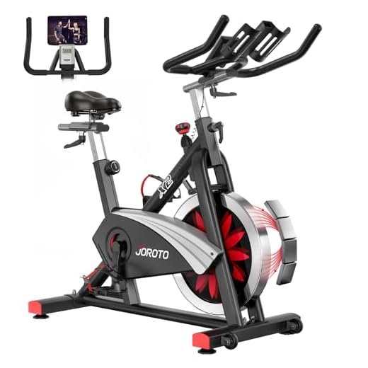 JOROTO X2|X2PRO Vélo d'appartement, vélo d'appartement stationnaire Bluetooth X4S avec 100 niveaux de résistance magnétique lisibles, plus un support de tablette de 32 cm pour la maison