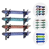DEYOFA Skateboard-Wandhalterung, Snowboard Halterung, Skihalter – 4-Stockige Halterung, Abnehmbar oder Kombinierbar