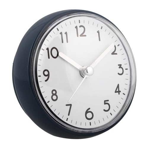 ADOCARN Reloj De Pared con Ventosa para Baño y Cocina, Tamaño Mini, Diseño Resistente Al Agua, Color y Verde, Sin Batería, Reloj De Ducha Funcional para Espacios Pequeños