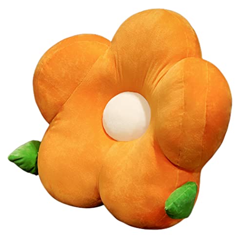 Hxiyan Flower Waist Cushion, Office Classroom, Long Cushion, Thickened Seat, Sofa, Bedside Pillow (21.6In*19.6In, Orange) #TOP26
