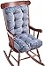 Big Hippo Coussin Chaise Longue de Jardin, Coussin Dossier Chaise Jardin, Coussin Exterieur de Chaise Bercante / Chaise à Bascule, Doux Confortable, Gris