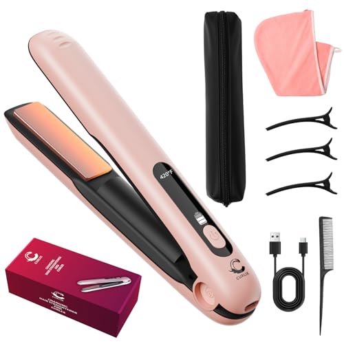 2-in-1 Cordless Flat Iron with Pouch