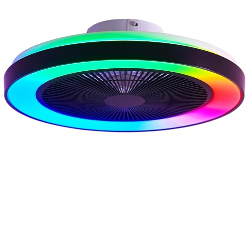 Smart Ceiling Fan with RGB Lights WiFi & Remote