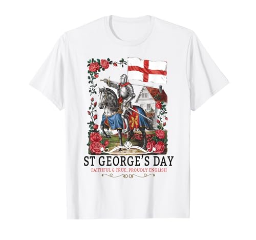 St Georges Day Outfit Idea For Women & Novelty English Flag T-Shirt